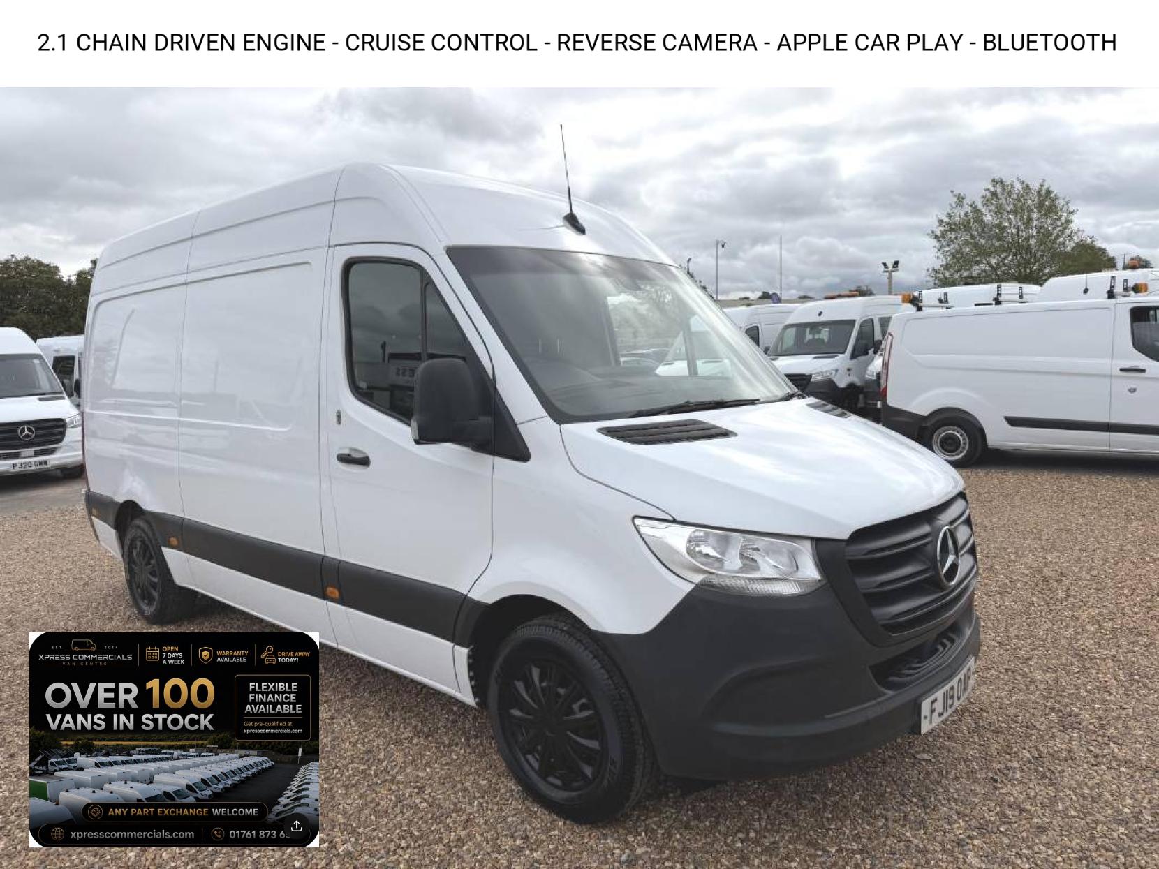 2019 Mercedes-Benz Sprinter 2.1 314 CDI Panel Van 5dr Diesel Manual RWD L2 H2 Euro 6 (143 ps)