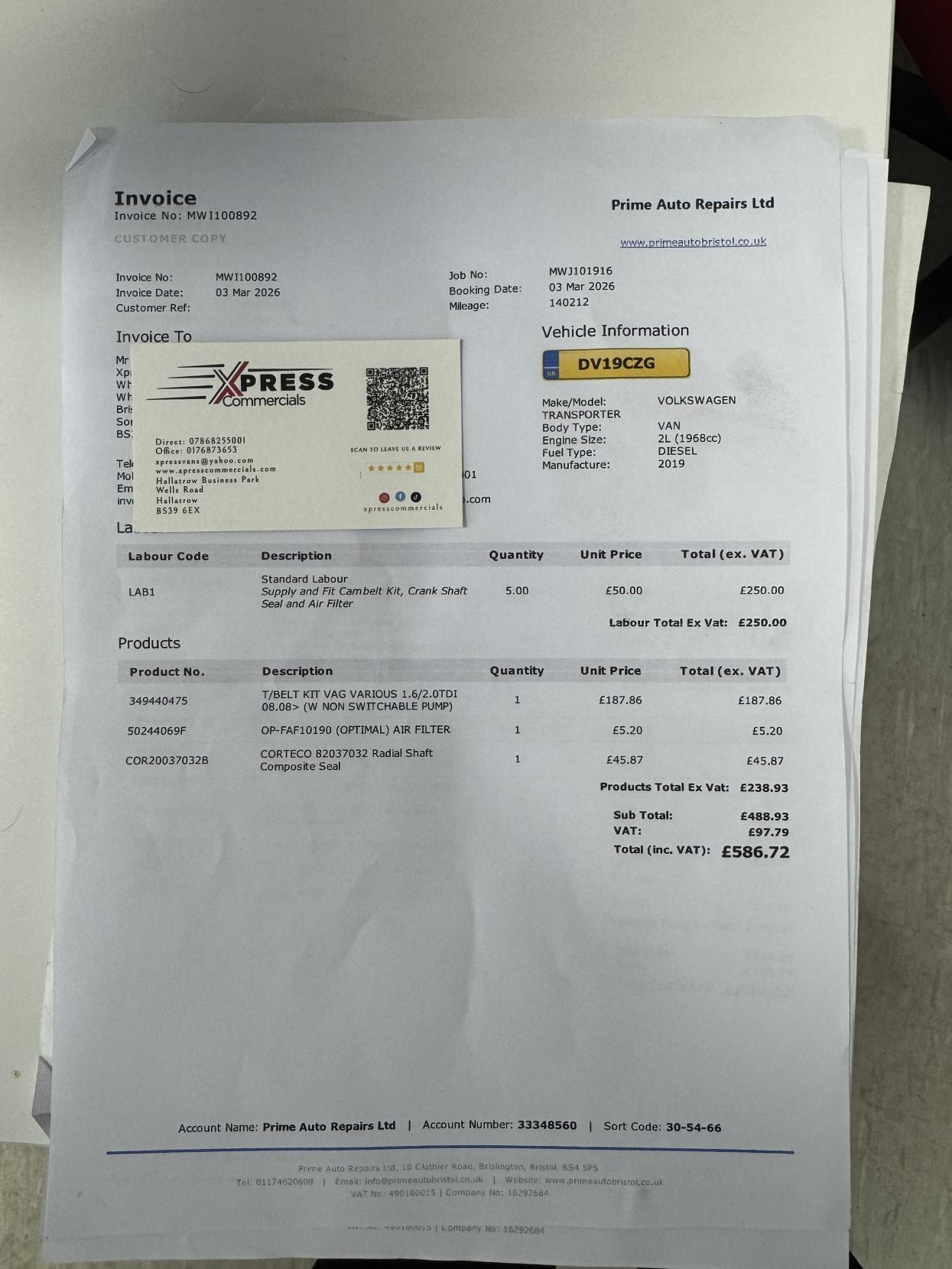 Volkswagen Transporter 2.0 BiTDI T32 BlueMotion Tech Window Van 4dr Diesel DSG 4Motion SWB Euro 6 (s/s) (204 ps)